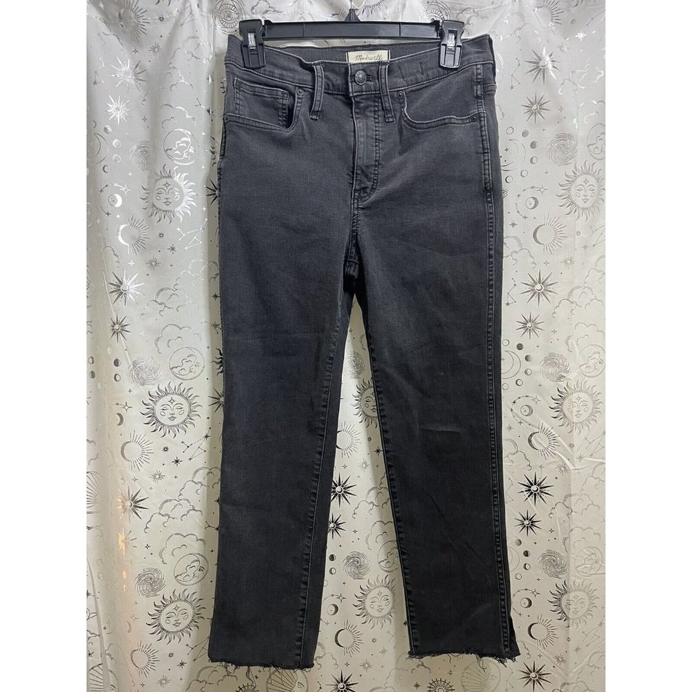 Madewell Jeans Dark Wash Black Stovepipe Petite 28P 21.5 INSEAM Skinny Straight